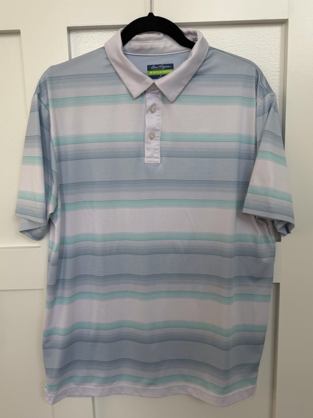 Men’s Polo Shirt | Light Blue & Mint | Medium